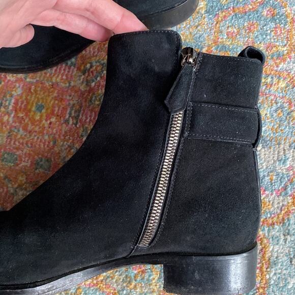 REED KRAKOFF $1k Black Suede Italian Made Chelsea Boots | 37.5 US 7.5 - Picture 11 of 16